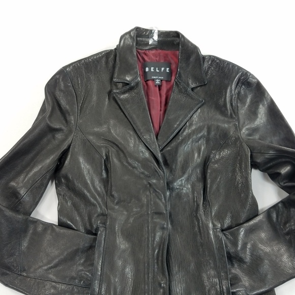 Belfe Italy Women's 12 Lamb Leather Jacket - Picture 3 of 7